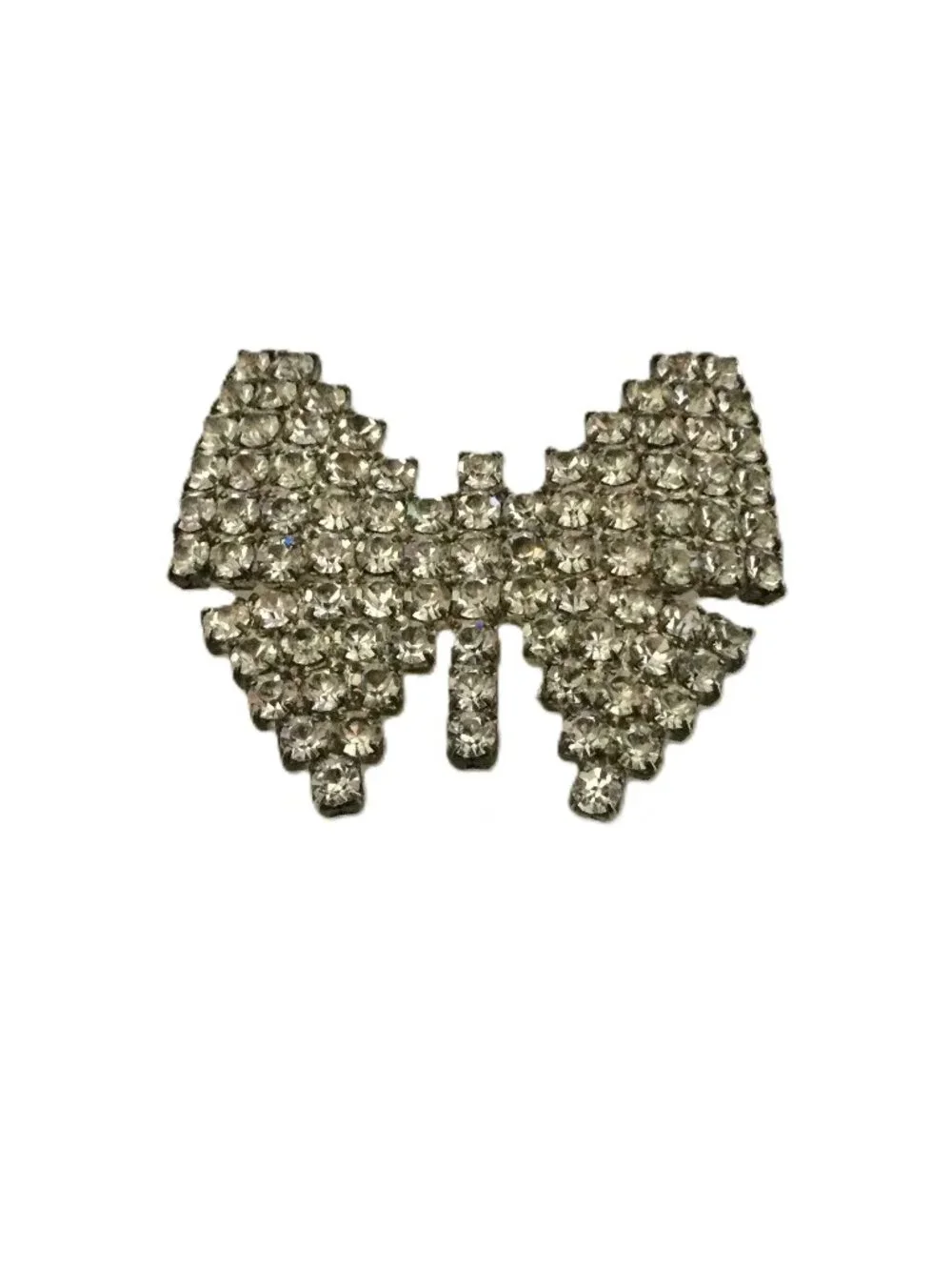 Heavy Vintage Rhinestone Butterfly Brooch C-Clasp 23.4g Estate